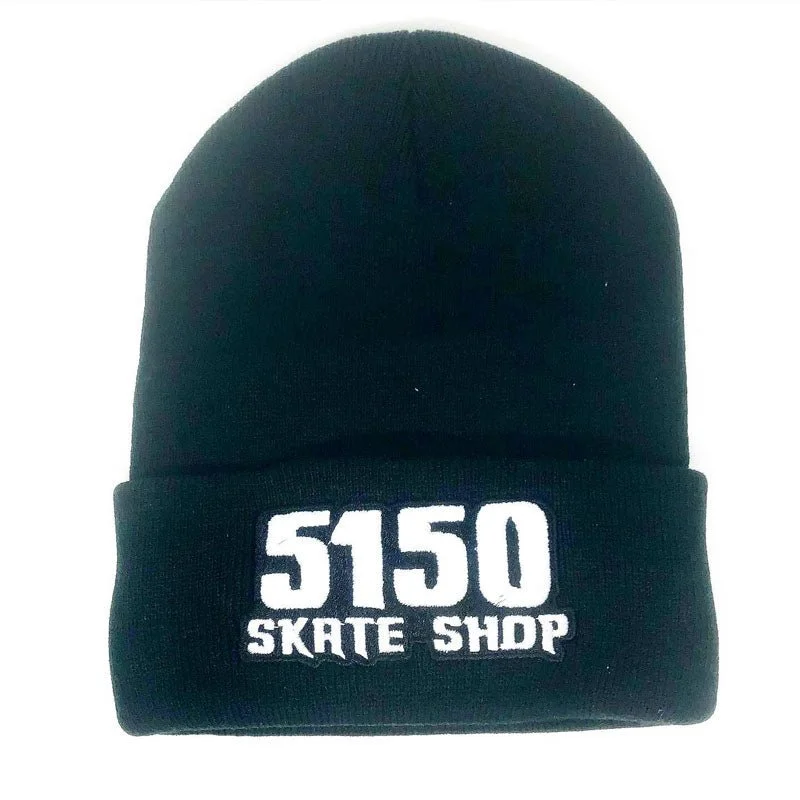 5150 Skate Shop Black Beanies