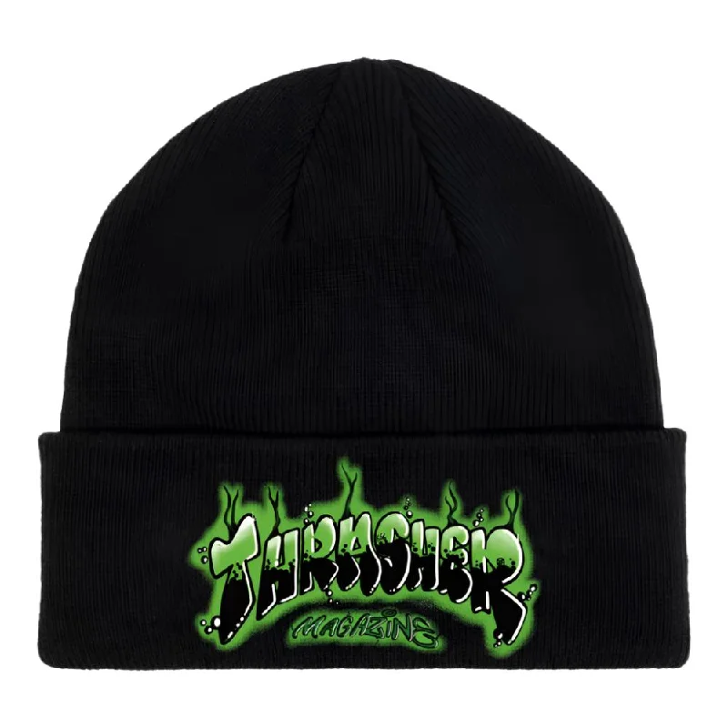 Airbrush Patch Beanie (Black)