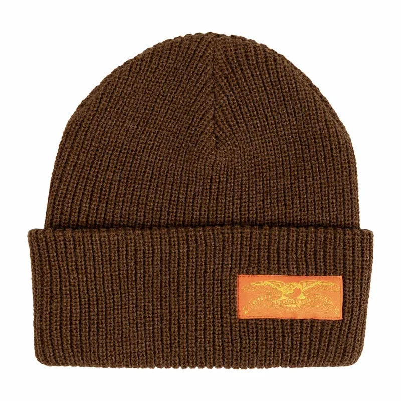 Anti Hero - Stock Eagle Label Cuff Beanie Brown/Orange/Yellow