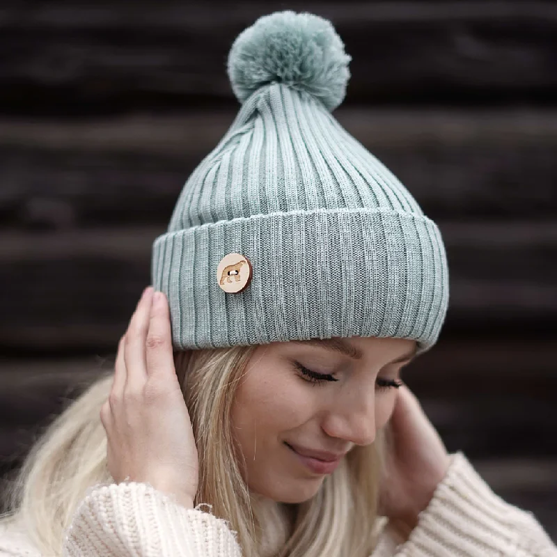 Arctos Merino Wool Pompom Beanie