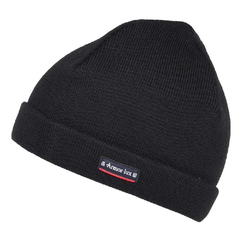 Armor Lux Lannion Pure Wool Beanie Hat - Black