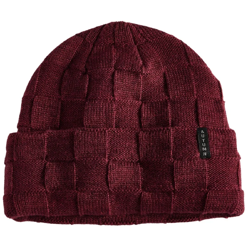 Autumn Wool Checker Knit Beanie 2025