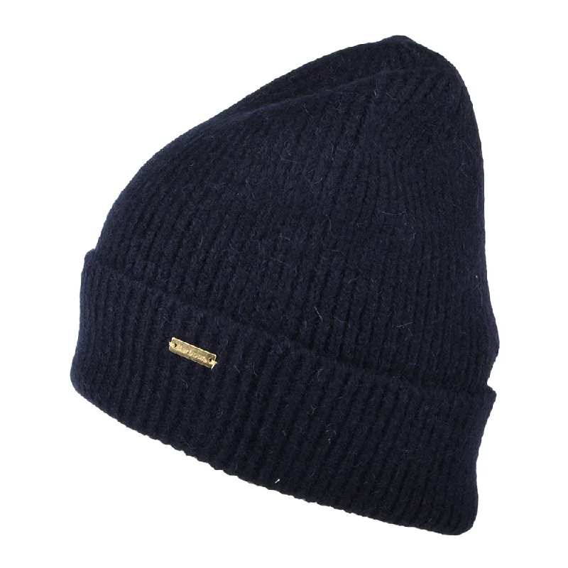 Barbour Hats Kirton Cuffed Beanie Hat - Navy Blue