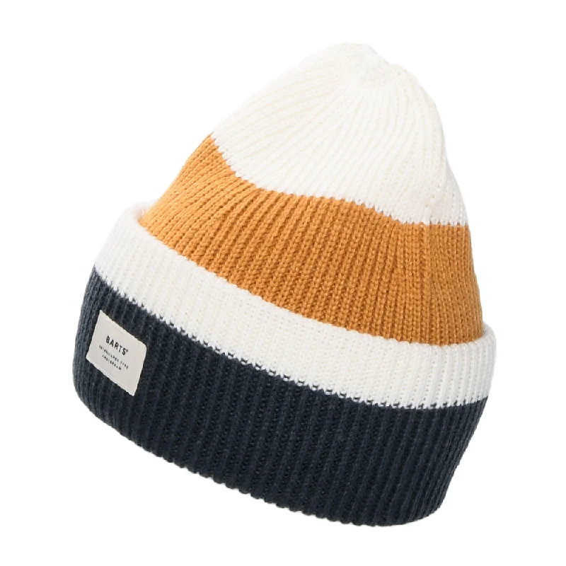 Barts Hats Ardem Beanie Hat - Ochre-White-Grey