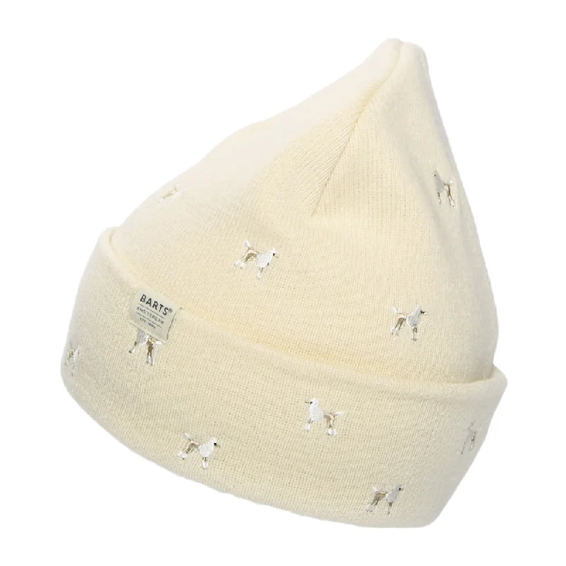 Barts Hats Vinson Poodles Cuffed Beanie Hat - Cream