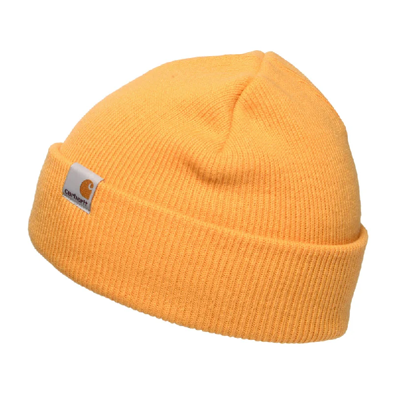 Carhartt WIP Hats Stratus Short Watch Beanie Hat - Mustard