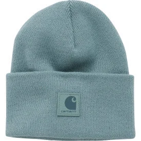 Child Youth Watch Hat Knit Beanie - (Tonal Label) Patina