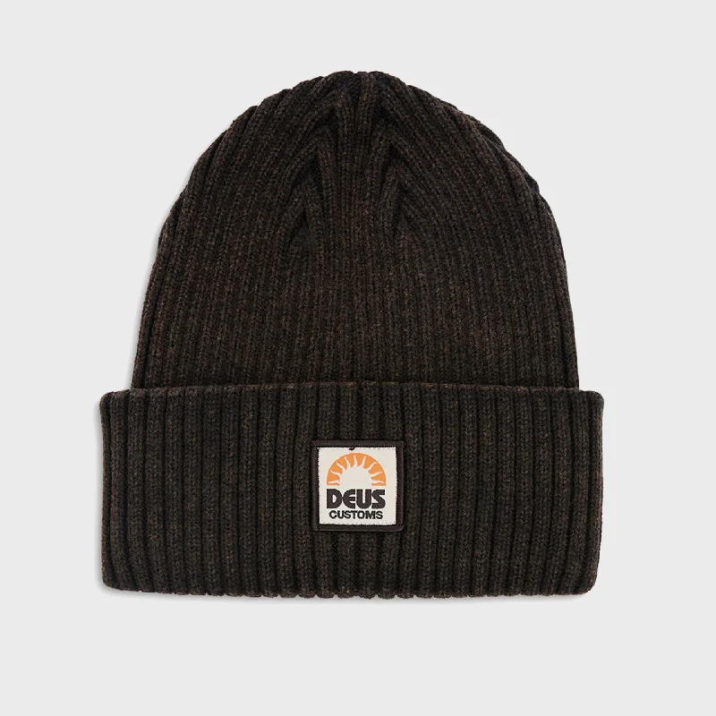 Deus Mens Melody Beanie Hat - One Size - Anthracite