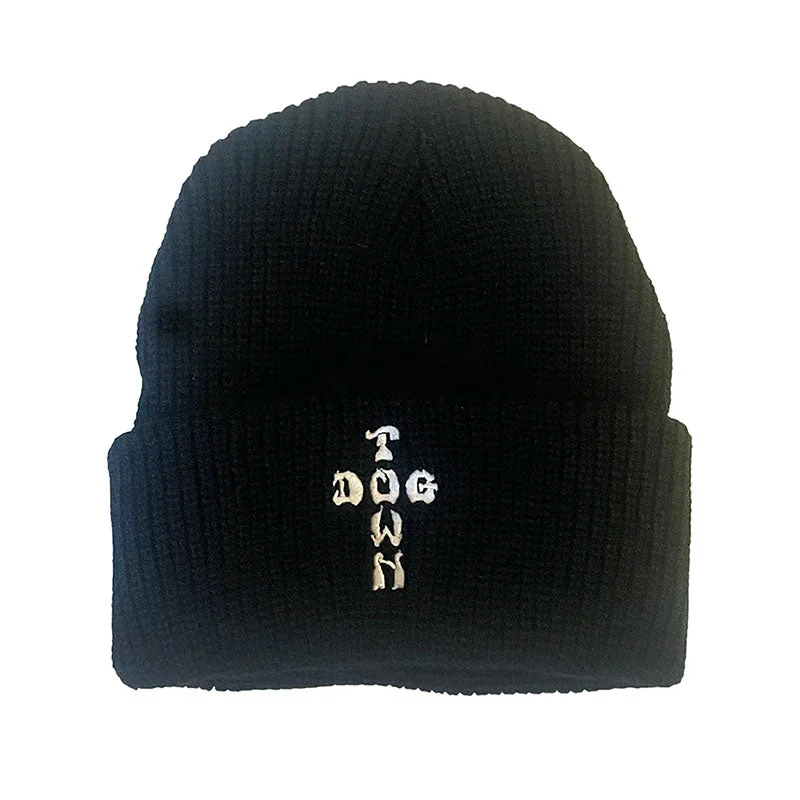 Dogtown Skateboards Cross Letters Black Beanie