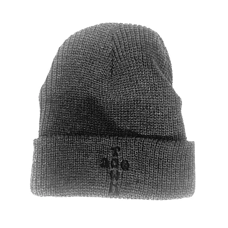 Dogtown Skateboards Cross Letters Charcoal Grey Beanie