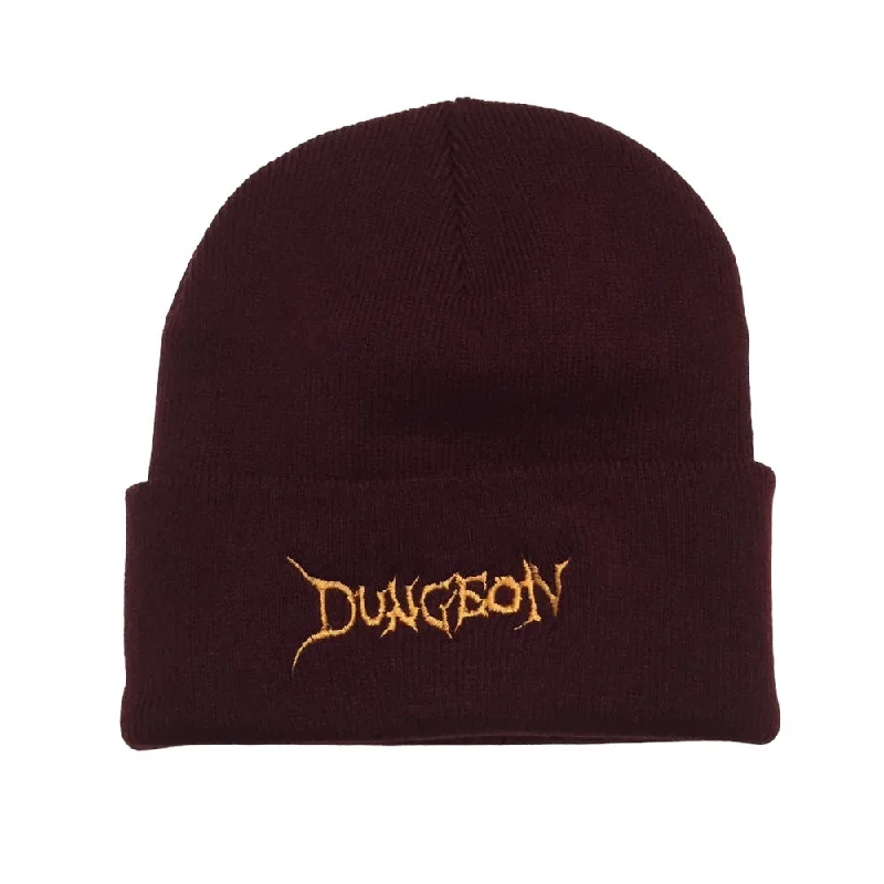 Dungeon Logo Beanie (Port/Orange)