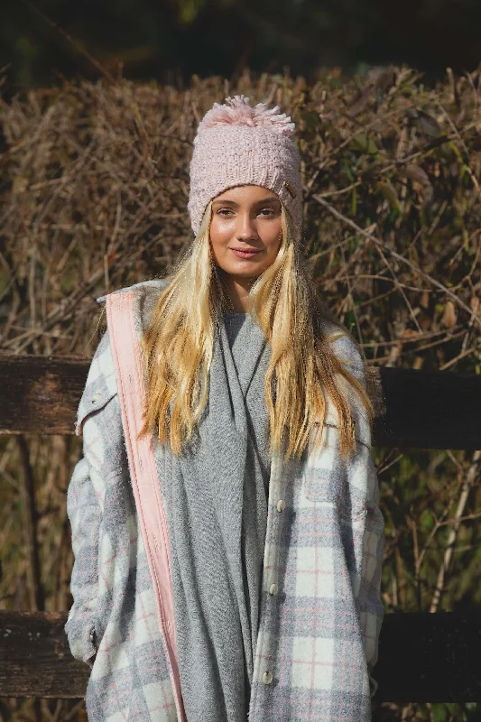 Eco Poppy Beanie in Pink Clay