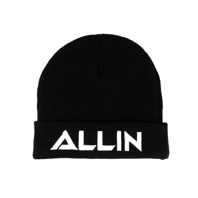 Embroidered Beanie Black