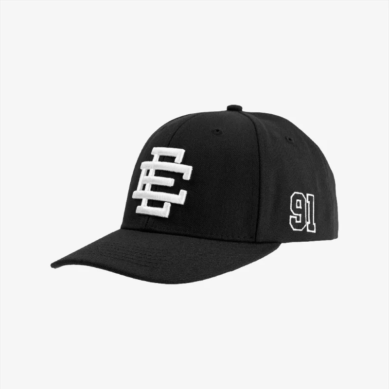 Eric Emanuel EE '91' 3D Embroidered Basic Snapback Hat Black / White