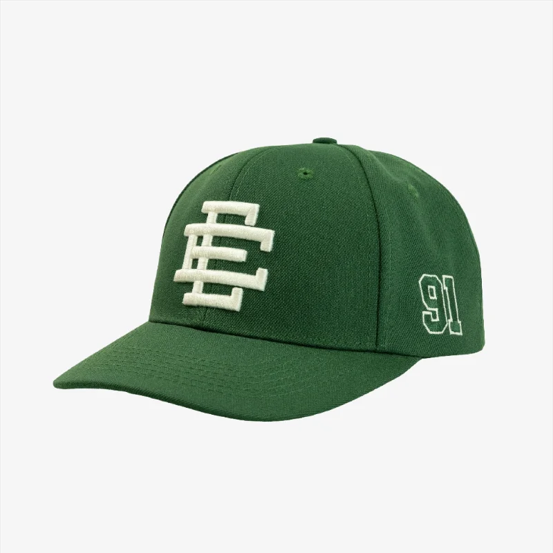 Eric Emanuel EE '91' 3D Embroidered Basic Snapback Hat Green / White