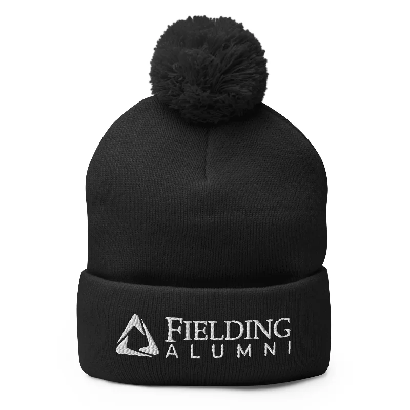 Beanie - Pom Pom | Embroidered Alumni Logo