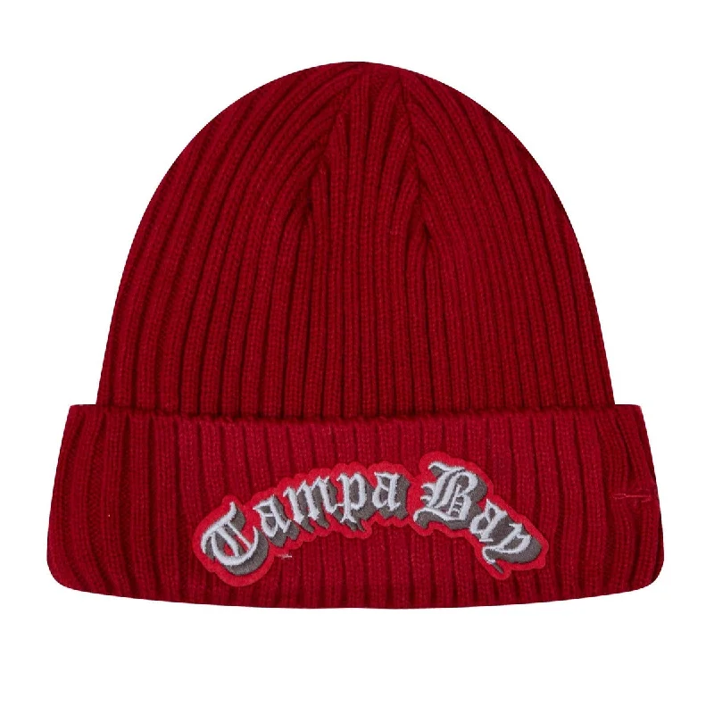 NFL TAMPA BAY BUCCANEERS OLD ENGLISH UNISEX BEANIE (RED)