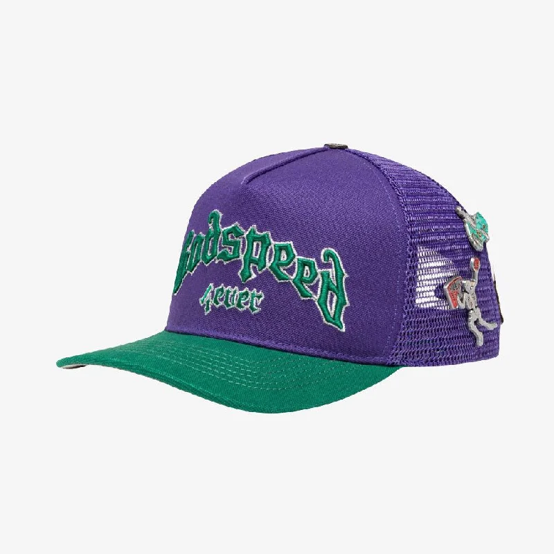 Godspeed 'GS Forever' Trucker Snapback Hat Purple / Green