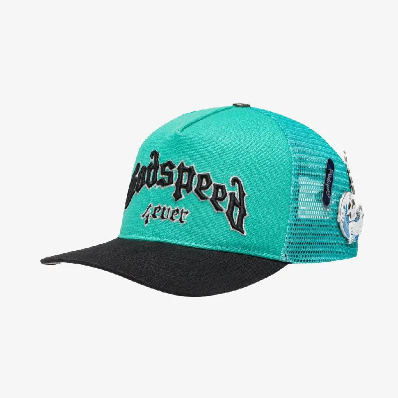 Godspeed 'GS Forever' Trucker Snapback Hat Turquoise / Black