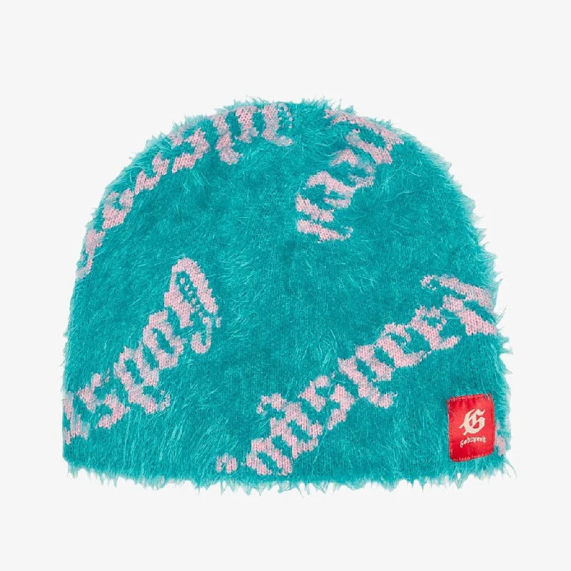 Godspeed 'GS Logo' Fuzzy Beanie Teal / Pink