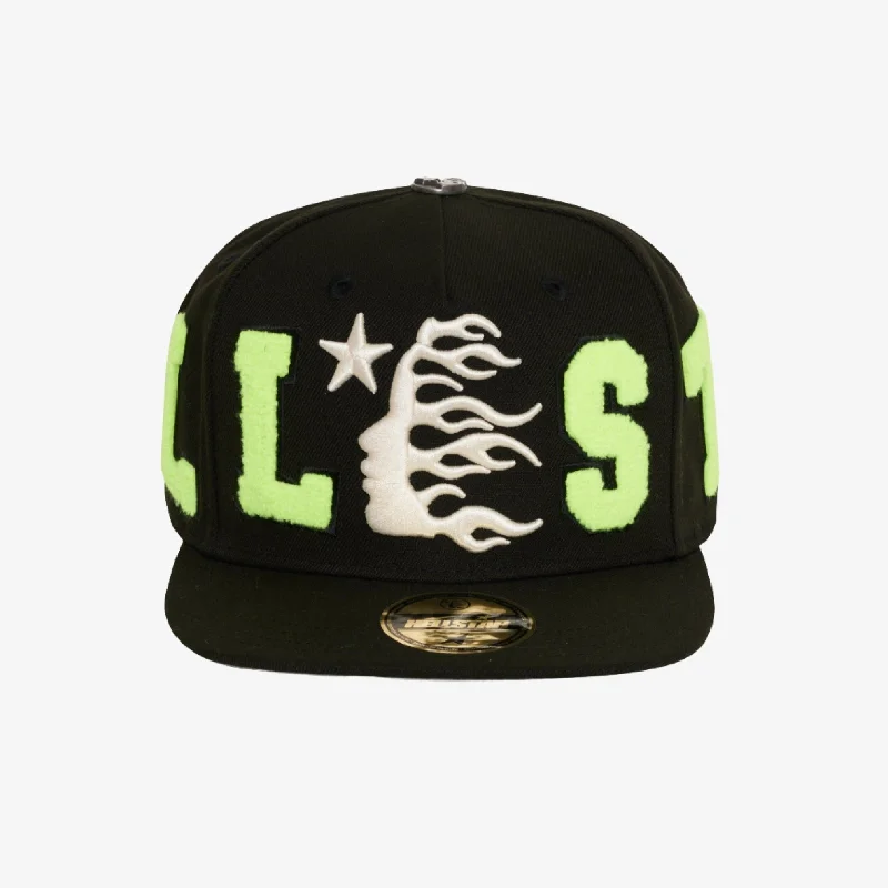 Hellstar 'OG Patch' 6-Panel Fitted Hat Black / Neon Green