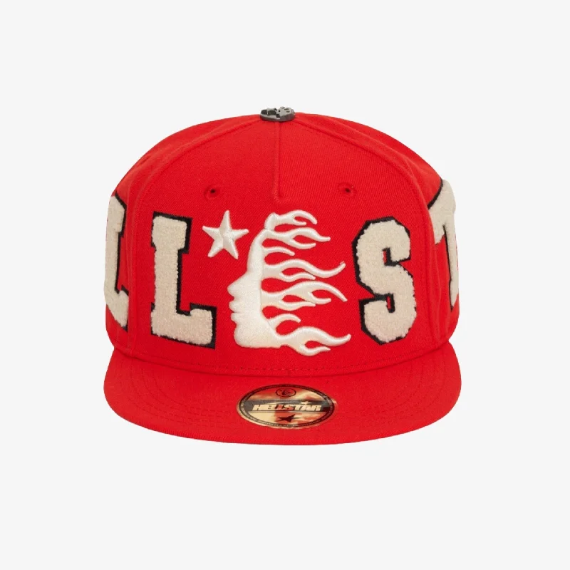 Hellstar 'OG Patch' 6-Panel Fitted Hat Red / White