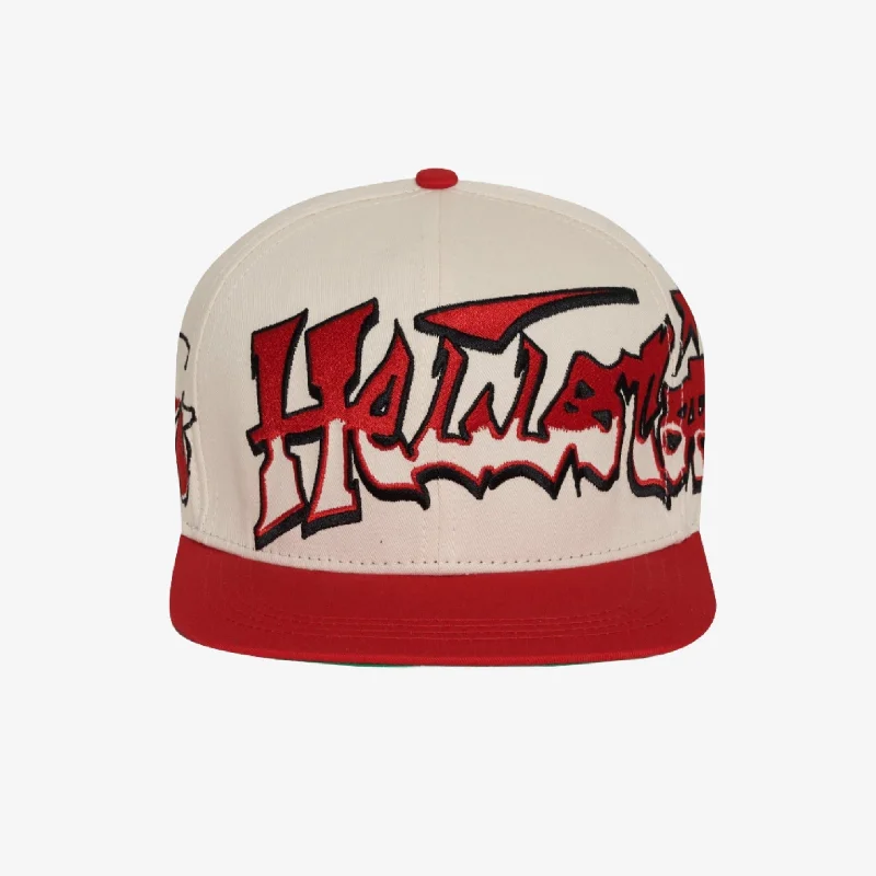 Hellstar 'Records' Snapback Hat Red / Cream