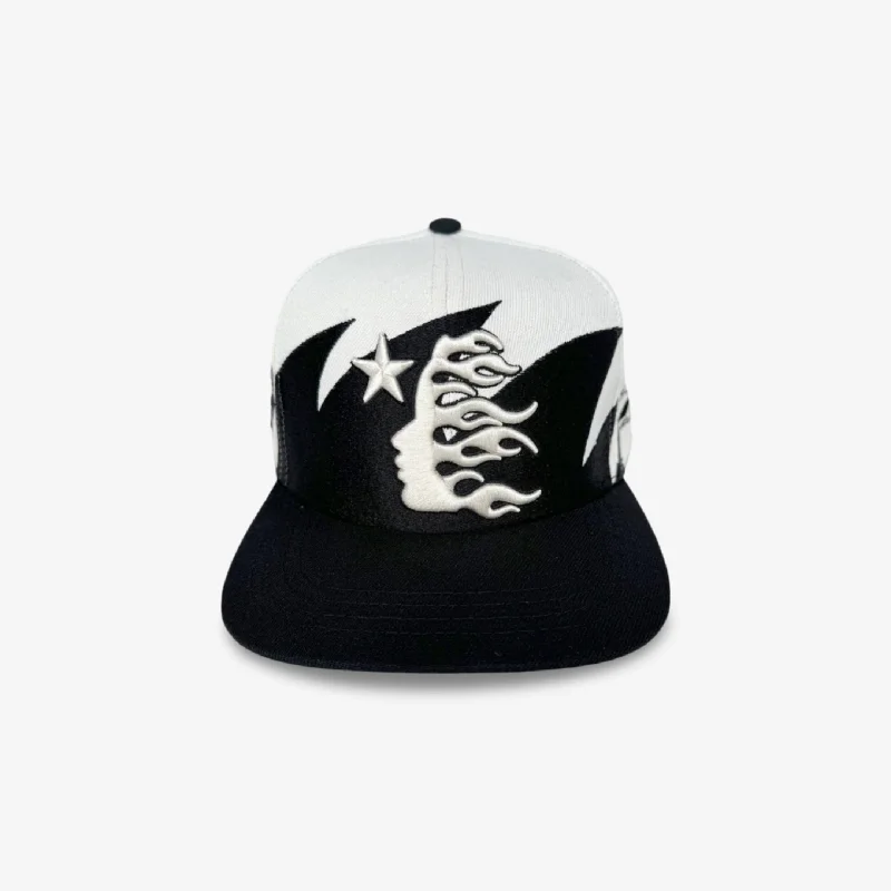 Hellstar Sports Snapback Hat 'Shark Teeth' Off White / Black (SS24)