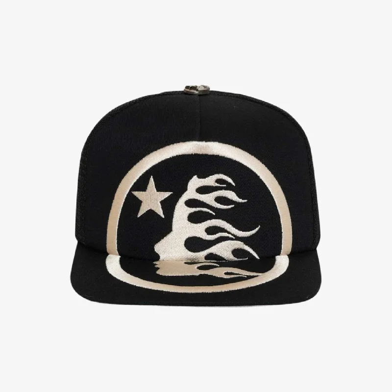 Hellstar Studios 'Big Logo' Trucker Snapback Hat Black