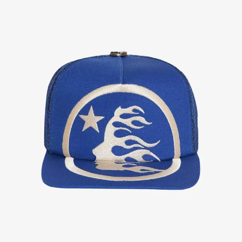 Hellstar Studios 'Big Logo' Trucker Snapback Hat Blue