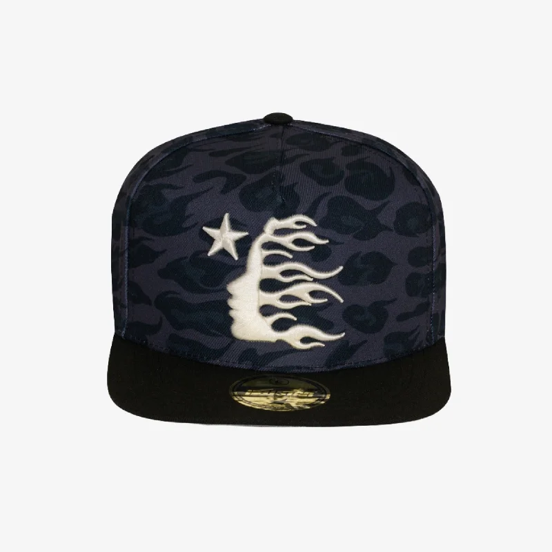 Hellstar Studios 'Cheetah Print' Snapback Hat Black / White