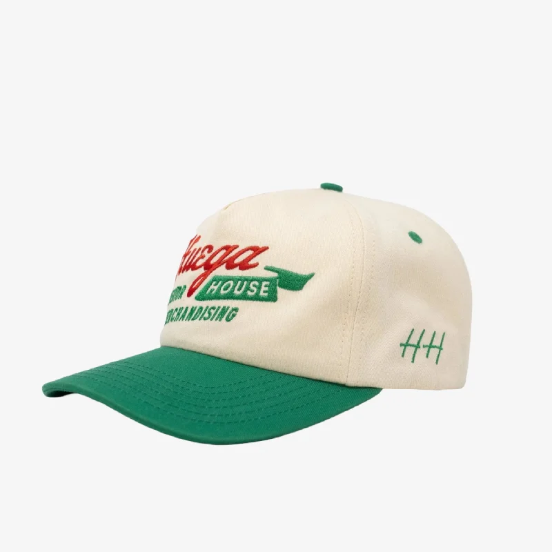 Huega House 'Odyssey' 2-Tone 5-Panel Snapback Hat Kelly Green / Natural