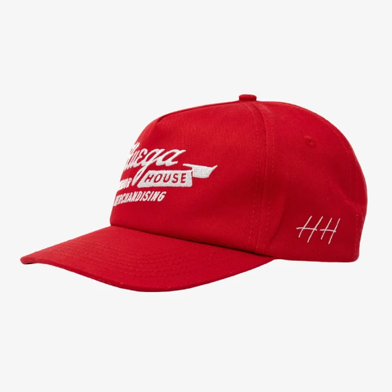 Huega House 'Odyssey' 5-Panel Snapback Hat Red / White