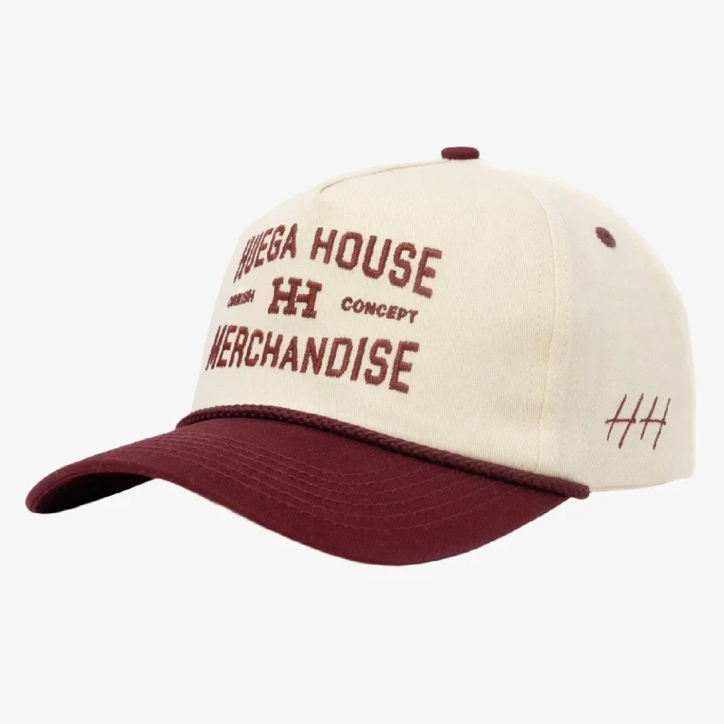 Huega House 'Range' 2-Tone 5-Panel Snapback Hat Maroon / Natural