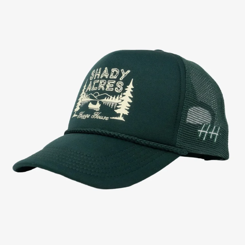 Huega House 'Shady Acres' Mesh Trucker Snapback Hat Forest Green