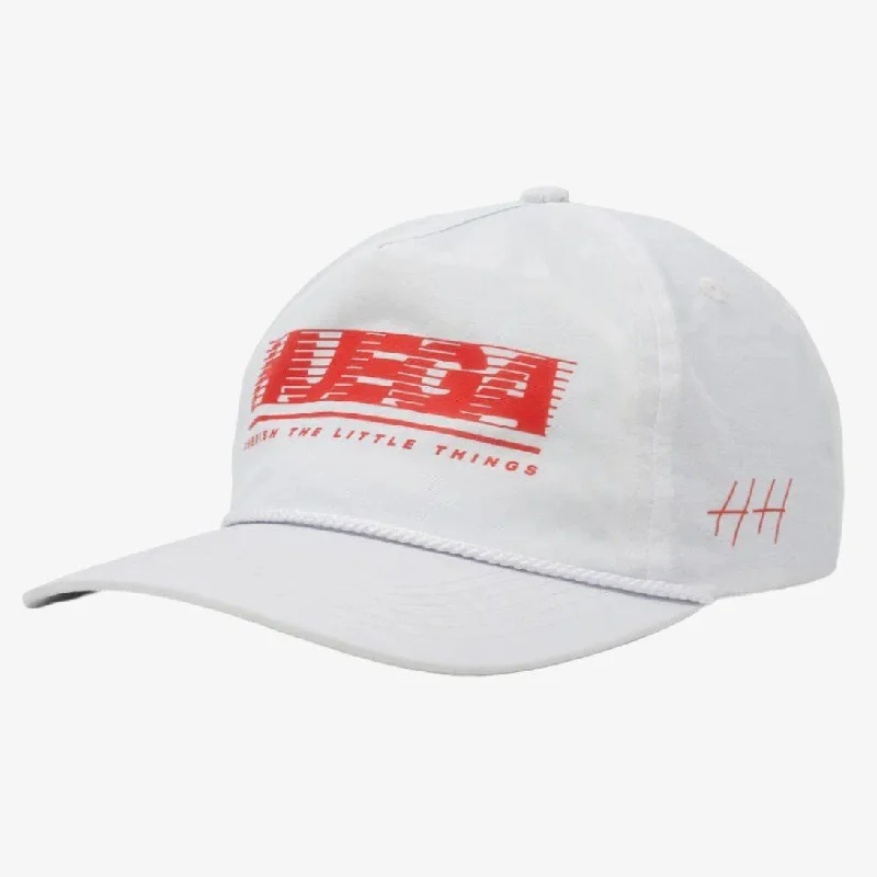 Huega House 'Tidal' 5-Panel Nylon Snapback Hat White / Red