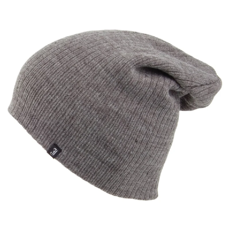 Jaxon & James Oversized Ribknit Beanie Hat - Grey Wholesale