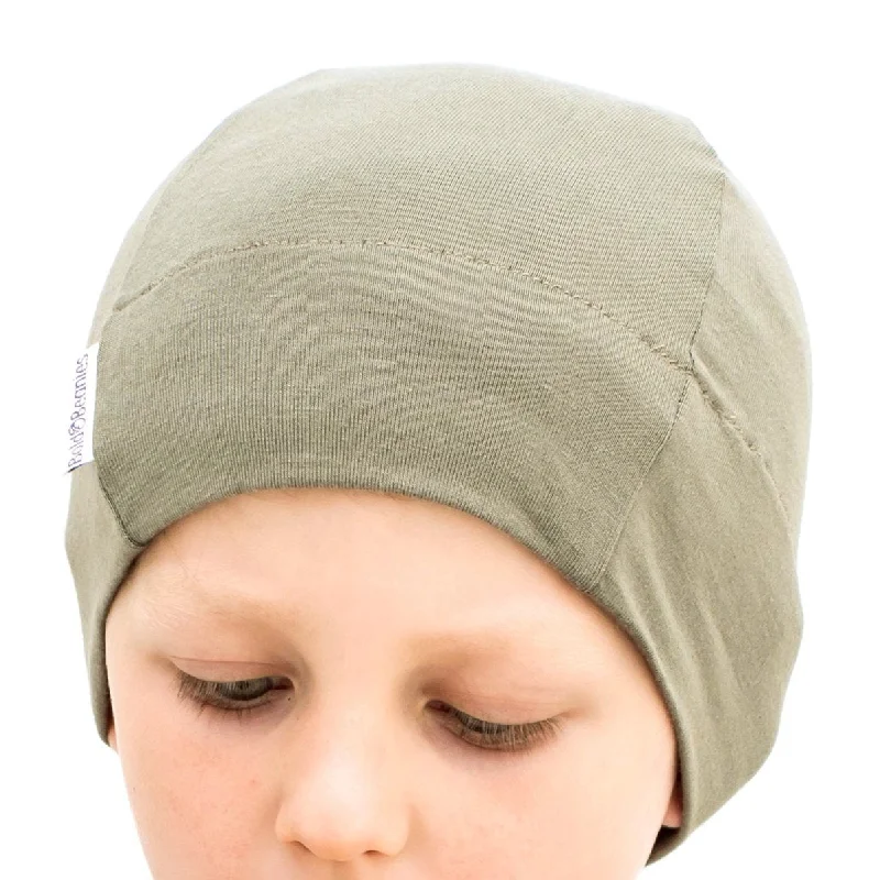 Khaki Boy Girl Soft Chemo Beanie Unisex