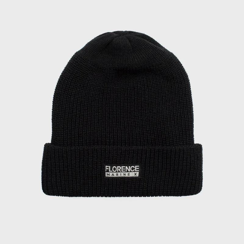 Florence Marine Knit Beanie - Black