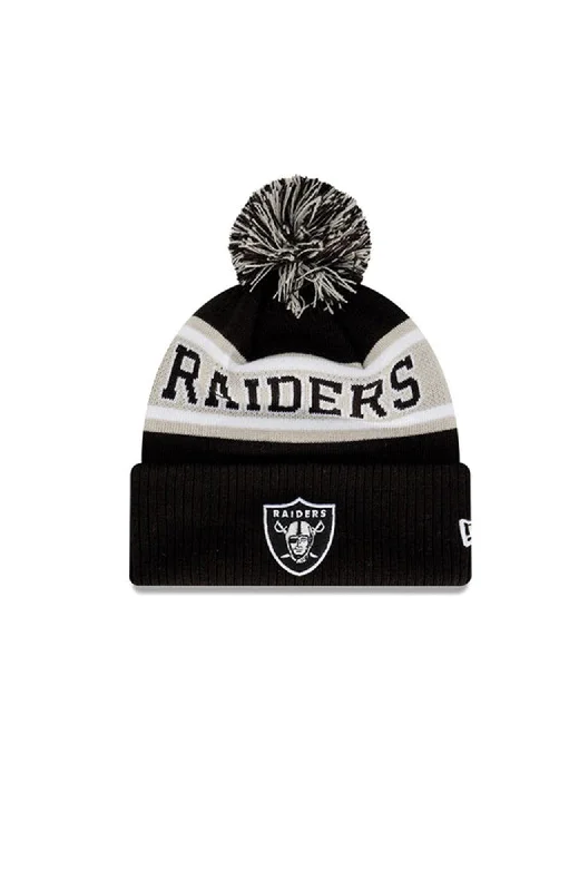 Las Vegas Raiders Pom Knit Beanie Offical Team Colours