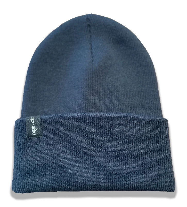 Navy Fold Beanie