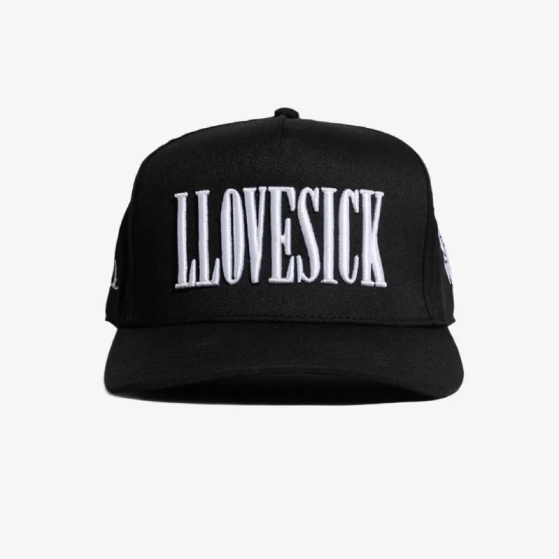 LLovesick 'Classic Logo' 3D Embroidered Snapback Cap Black LL1-101-BLK