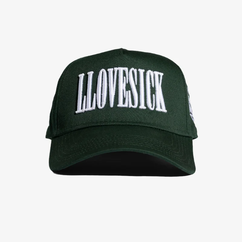 LLovesick 'Classic Logo' 3D Embroidered Snapback Cap Green LL1-101-FGN