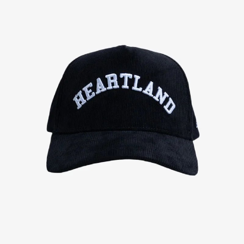 LLovesick 'Heartland' 3D Embroidered Corduroy Snapback Cap Black LL1-118-BLK