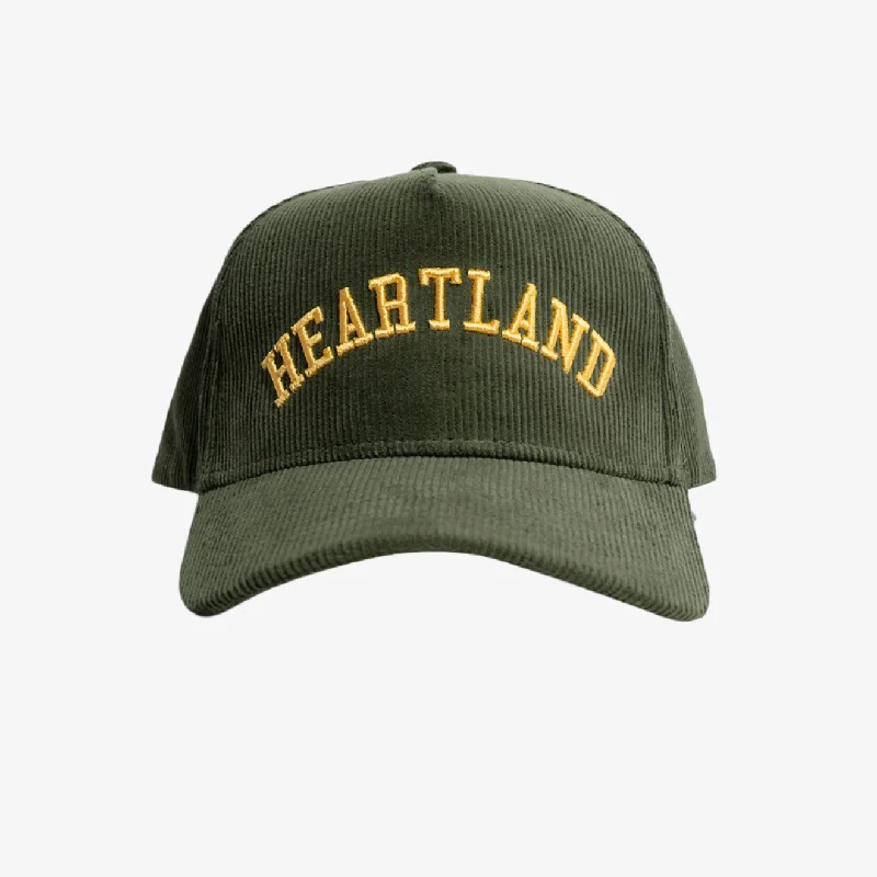 LLovesick 'Heartland' 3D Embroidered Corduroy Snapback Cap Mossy Green LL1-118-MGR