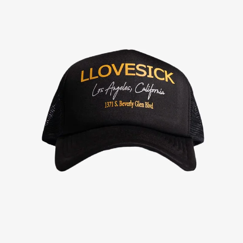 LLovesick 'Starter Pack' 5-Panel Foam Trucker Snapback Cap Black / Gold LL1-104-BLK