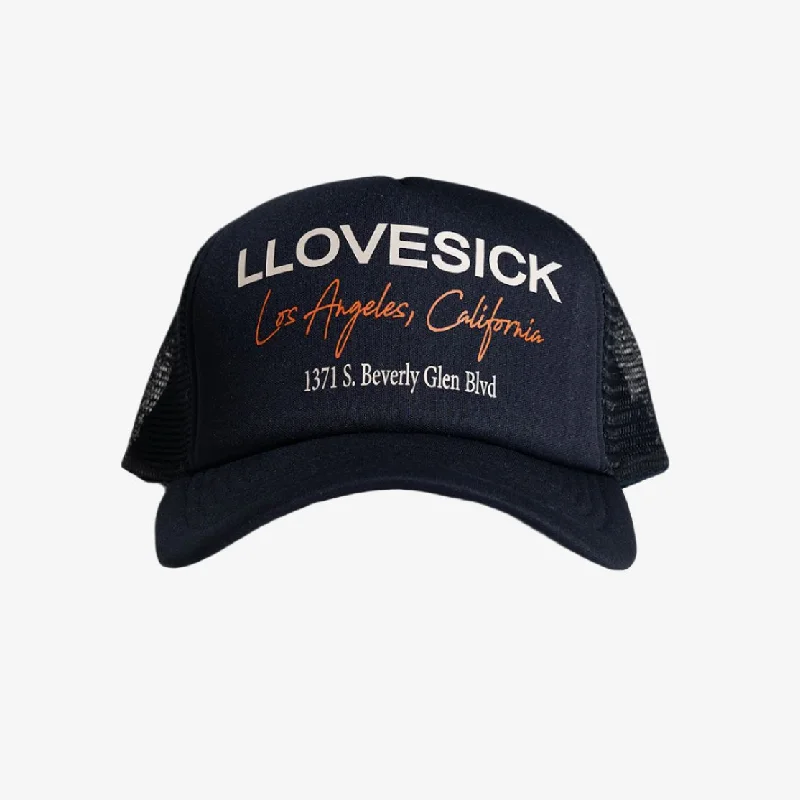 LLovesick 'Starter Pack' 5-Panel Foam Trucker Snapback Cap Navy Blue