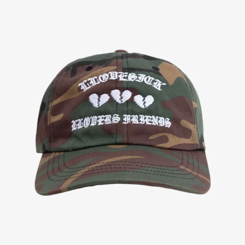 LLovesick 'Trinity Hearts' Embroidered Dad Cap Camo LL1-177-CAM