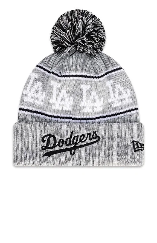 Los Angeles Dodgers Pom Pom Beanie Grey