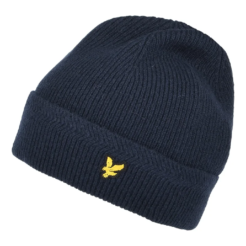 Lyle & Scott Hats Racked Rib Beanie Hat - Dark Navy